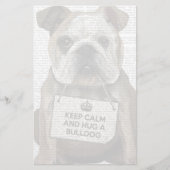 Hug a Bulldog Briefpapier (Voorkant)