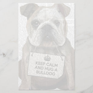 Hug a Bulldog Briefpapier