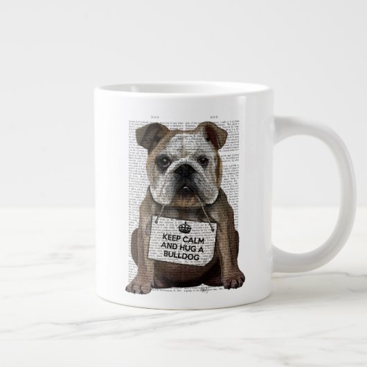 Hug a Bulldog Grote Koffiekop (Rechts)