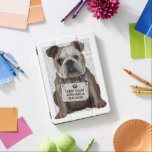 Hug a Bulldog iPad Pro Cover<br><div class="desc">Een bulledog van FabFunky. Hij draagt een schattige bulldog met een "Keep Calm and Huge a Bulldog"-teken. | 190009D</div>