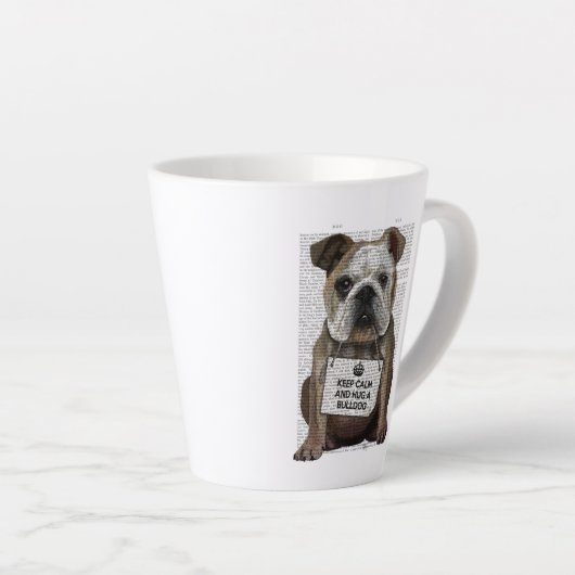 Hug a Bulldog Latte Mok (Rechterhoek)