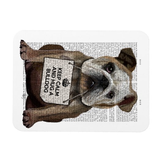 Hug a Bulldog Magneet (Horizontaal)