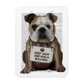 Hug a Bulldog Magneet (Verticaal)