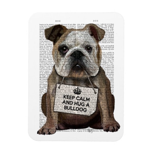 Hug a Bulldog Magneet (Verticaal)