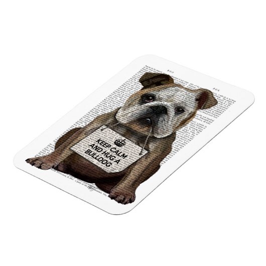 Hug a Bulldog Magneet (Linkerzijde)