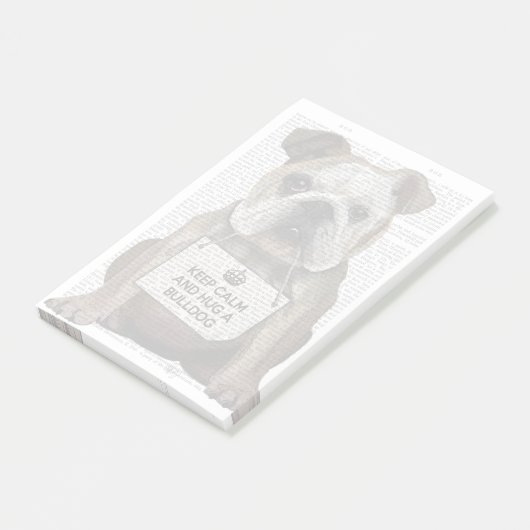 Hug a Bulldog Post-it® Notes (Schuin)