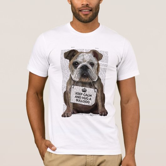 Hug a Bulldog T-shirt (Voorkant)