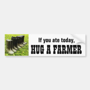 Hug a FARMER Bumpersticker