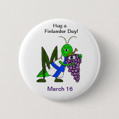 Hug A Finlander Day - St. Urho Button (Voorkant)