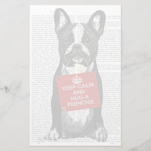 Hug a Frenchie Briefpapier (Voorkant)