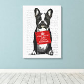 Hug a Frenchie Canvas Afdruk (Insitu (Houten vloer))