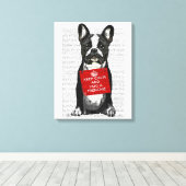Hug a Frenchie Canvas Afdruk (Insitu (Houten vloer))