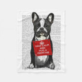 Hug a Frenchie Fleece Deken (Voorkant)