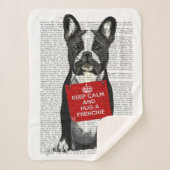 Hug a Frenchie Sherpa Deken (Voorkant)