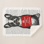 Hug a Frenchie Sherpa Deken (Voorkant (horizontaal))