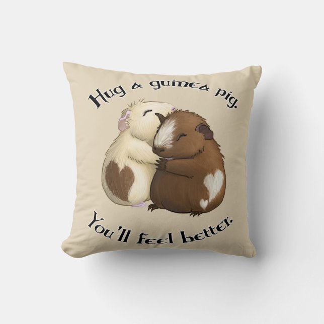 Hug A Guinea Pig Pillow Kussen (Voorkant)