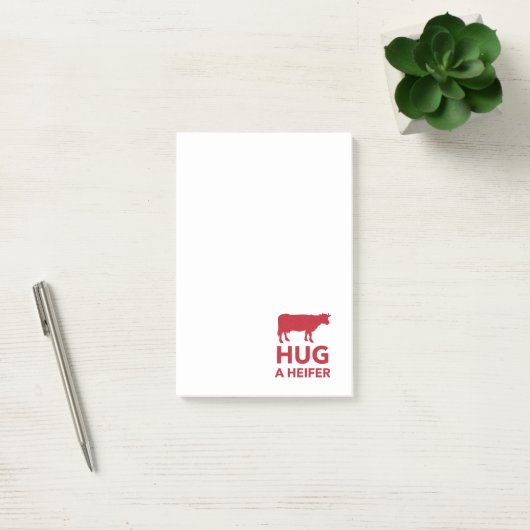 Hug a Heifer Funny Dairy Boerderij Post-it® Notes (Kantoor)