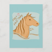 Hug A Horse Briefkaart (Voorkant)