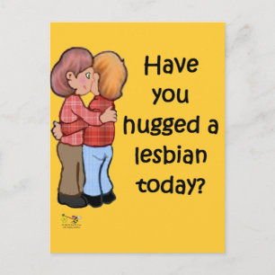 Hug A Lesbian Briefkaart