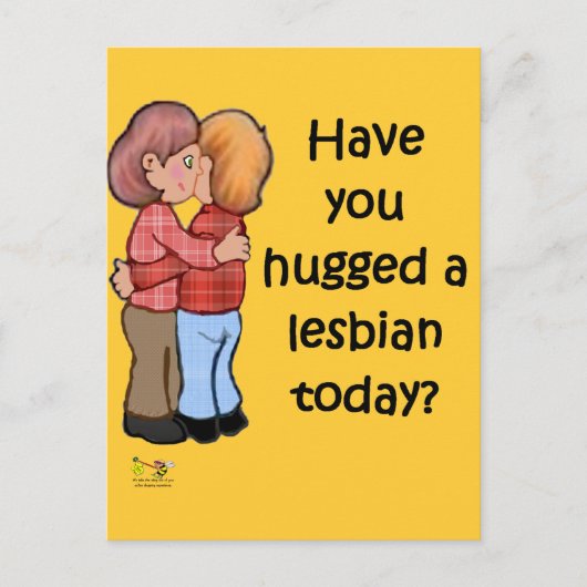 Hug A Lesbian Briefkaart (Voorkant)
