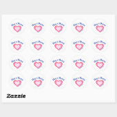 Hug a Nurse Heart Ronde Sticker (Vel)