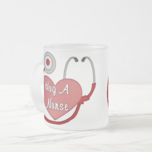 Hug A Nurse Matglas Koffiemok (Voorkant links)