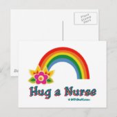 Hug a Nurse Rainbow Briefkaart (Voorkant / Achterkant)
