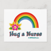 Hug a Nurse Rainbow Briefkaart (Voorkant)