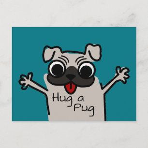 Hug a Pug Briefkaart