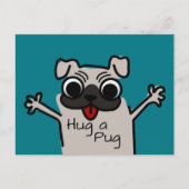 Hug a Pug Briefkaart (Voorkant)