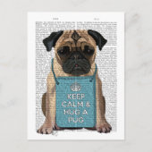 Hug a Pug Briefkaart (Voorkant)