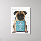 Hug a Pug Canvas Afdruk (Voorkant)