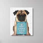 Hug a Pug Canvas Afdruk (Voorkant)