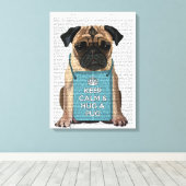 Hug a Pug Canvas Afdruk (Insitu (Houten vloer))