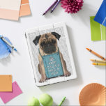 Hug a Pug iPad Pro Cover<br><div class="desc">Een Pug van FabFunky. Hij draagt een schattige stekker met een "Keep Calm and Hug a Pug"-teken. | 190008D</div>