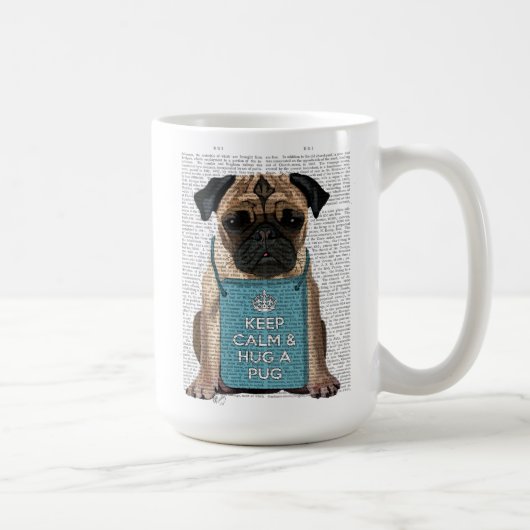Hug a Pug Koffiemok (Rechts)