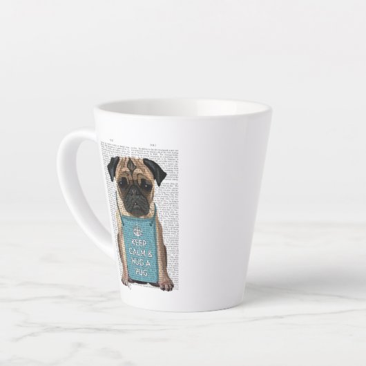 Hug a Pug Latte Mok (Linkerhoek)