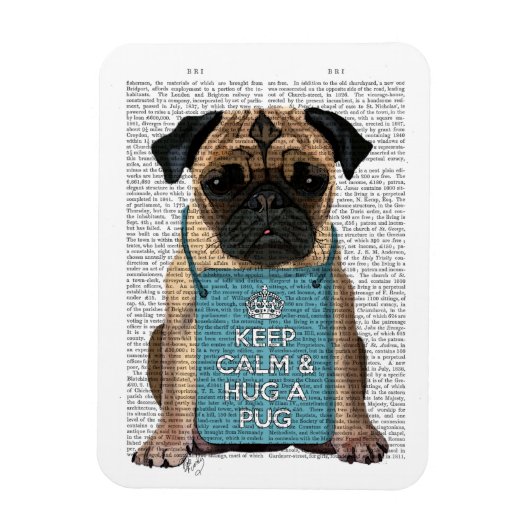 Hug a Pug Magneet (Verticaal)