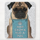 Hug a Pug Muismat (Voorkant)