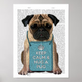 Hug a Pug Poster (Voorkant)
