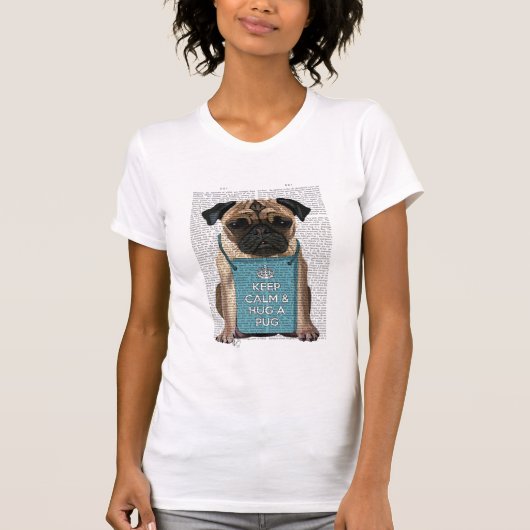 Hug a Pug T-shirt (Voorkant)