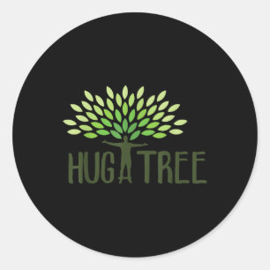 Hug A Tree Hugger, Earth Day Love Earth Gif Ronde Sticker
