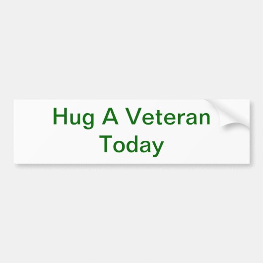 Hug A Veteran Bumpersticker (Voorkant)