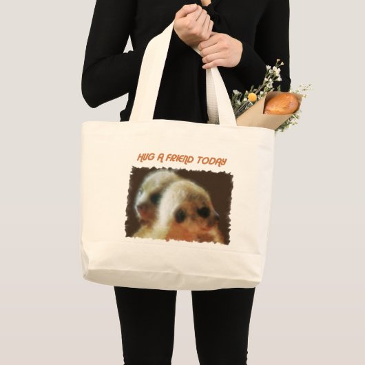 HUG A VRIEND VANDAAG GROTE TOTE BAG (Voorkant (product))