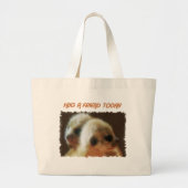 HUG A VRIEND VANDAAG GROTE TOTE BAG (Voorkant)