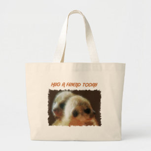 HUG A VRIEND VANDAAG GROTE TOTE BAG