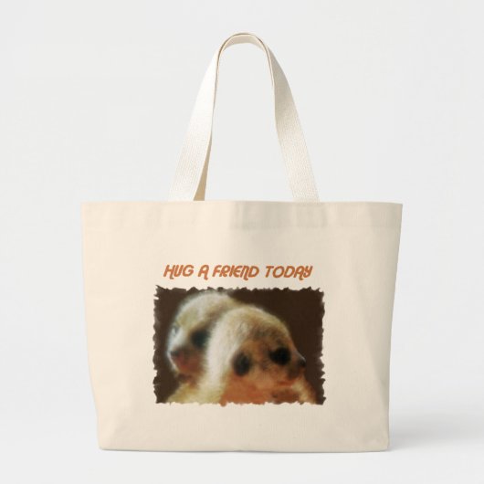 HUG A VRIEND VANDAAG GROTE TOTE BAG (Voorkant)