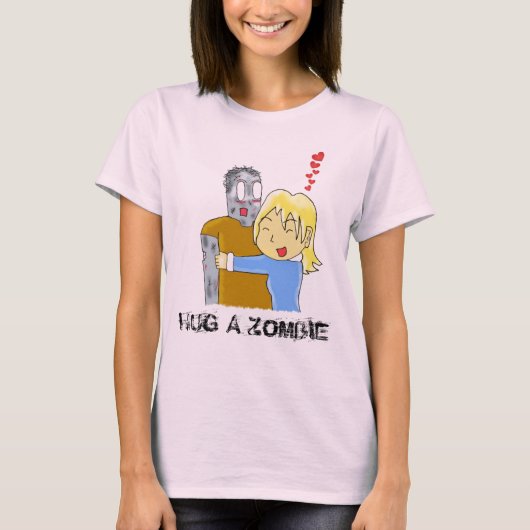 Hug A Zombie t-shirt (Voorkant)