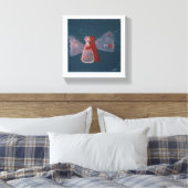 Hug abstract schilderen Gewikkeld Canvas Afdruk (Insitu (Slaapkamer))