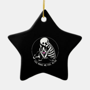 HUG BOSTON TERRIER JE MAAKT ME VOEL BOVEN KERAMISCH ORNAMENT